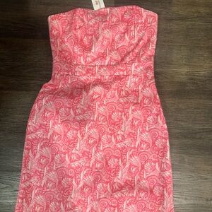 Vineyard Vines Strapless Pink Dress